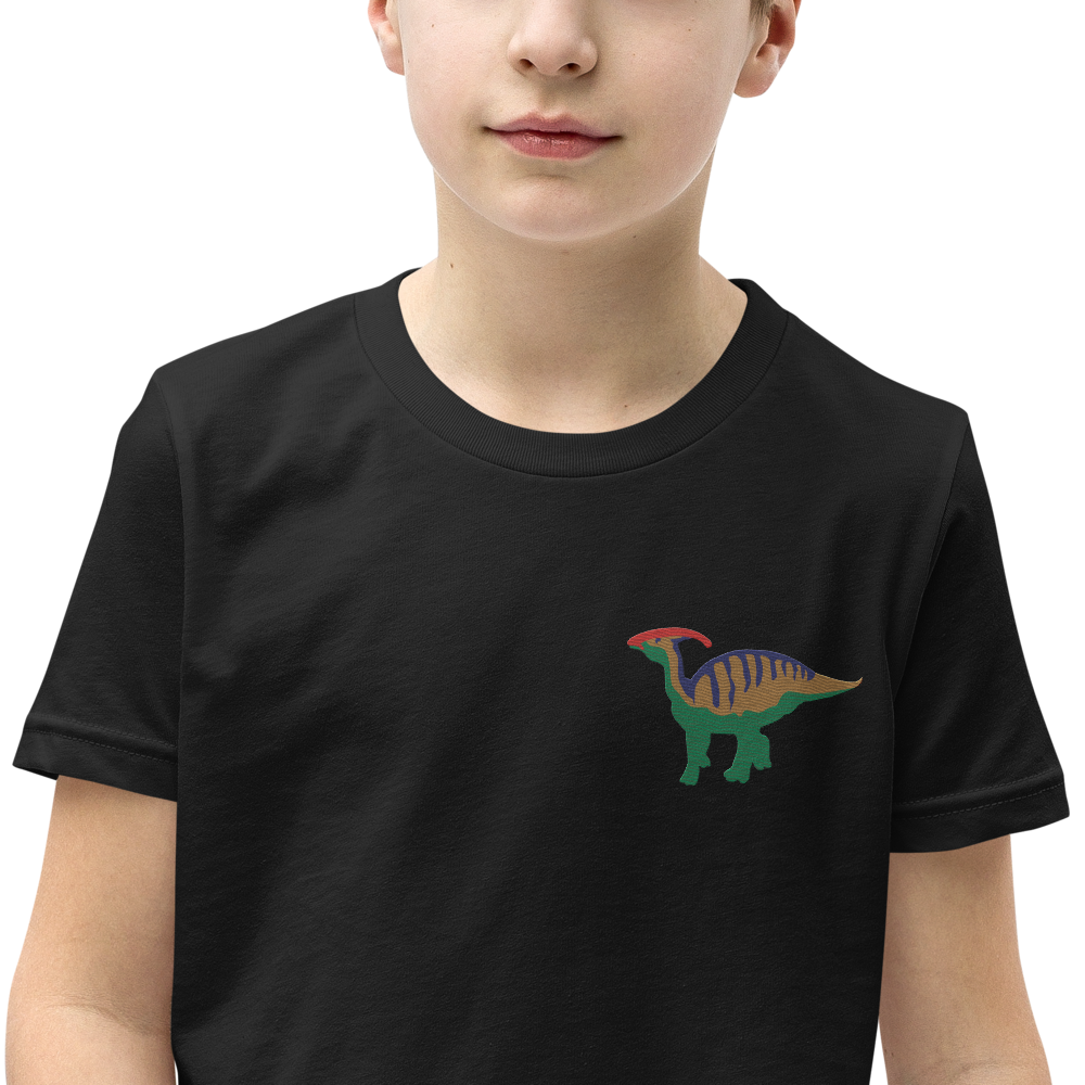 Parasaurolophus Embroidered Youth T-Shirt