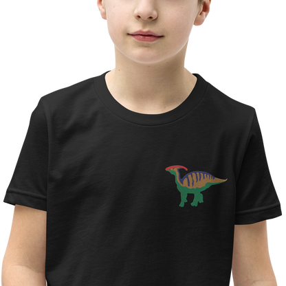 Parasaurolophus Embroidered Youth T-Shirt