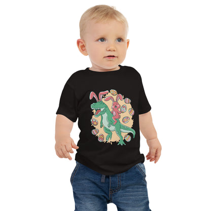 Easter Bunny Riding T-Rex Baby T-Shirt