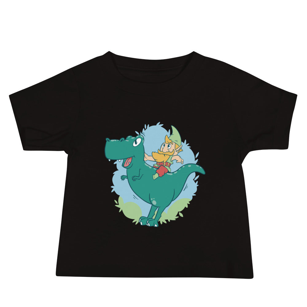 Gnome on a T-Rex Baby T-Shirt