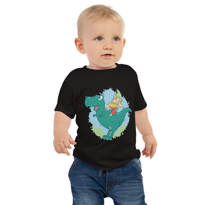 Gnome on a T-Rex Baby T-Shirt