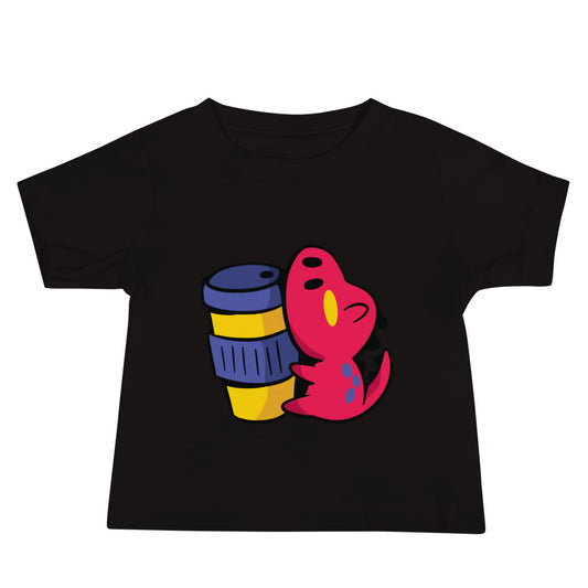 Coffee Dinosaur Baby T-Shirt