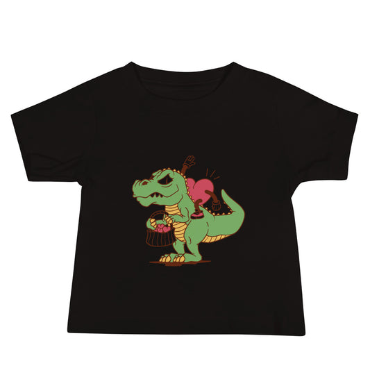 Valentine's Heart Riding Dino Baby T-Shirt