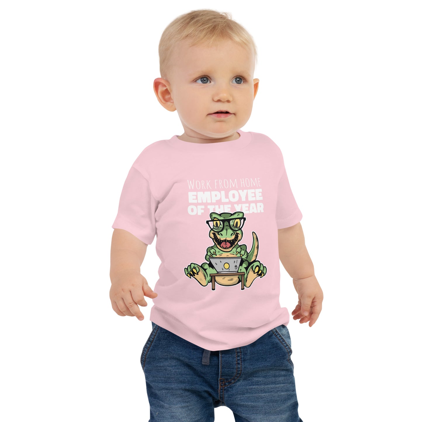 Work From Home Dino Baby T-Shirt