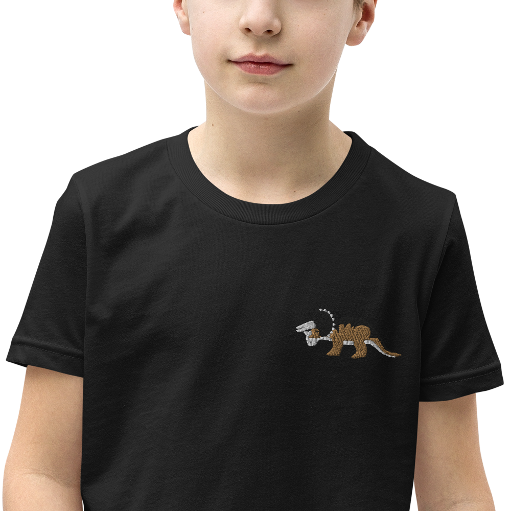 Triceratops Embroidered Youth T-Shirt