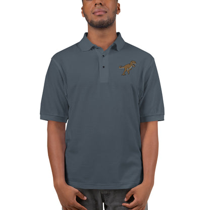 Adult T-Rex Deluxe Embroidered Polo Shirt