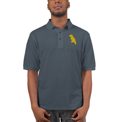 T-Rex Dino Nugget Polo Shirt - Embroidered Snack-inspired Design - Unique Foodie & Dinosaur Mashup - Standout Casual Wear