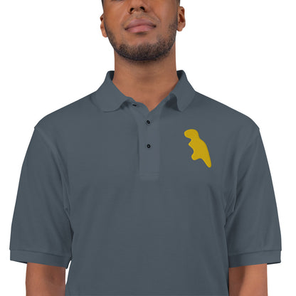 T-Rex Dino Nugget Polo Shirt - Embroidered Snack-inspired Design - Unique Foodie & Dinosaur Mashup - Standout Casual Wear