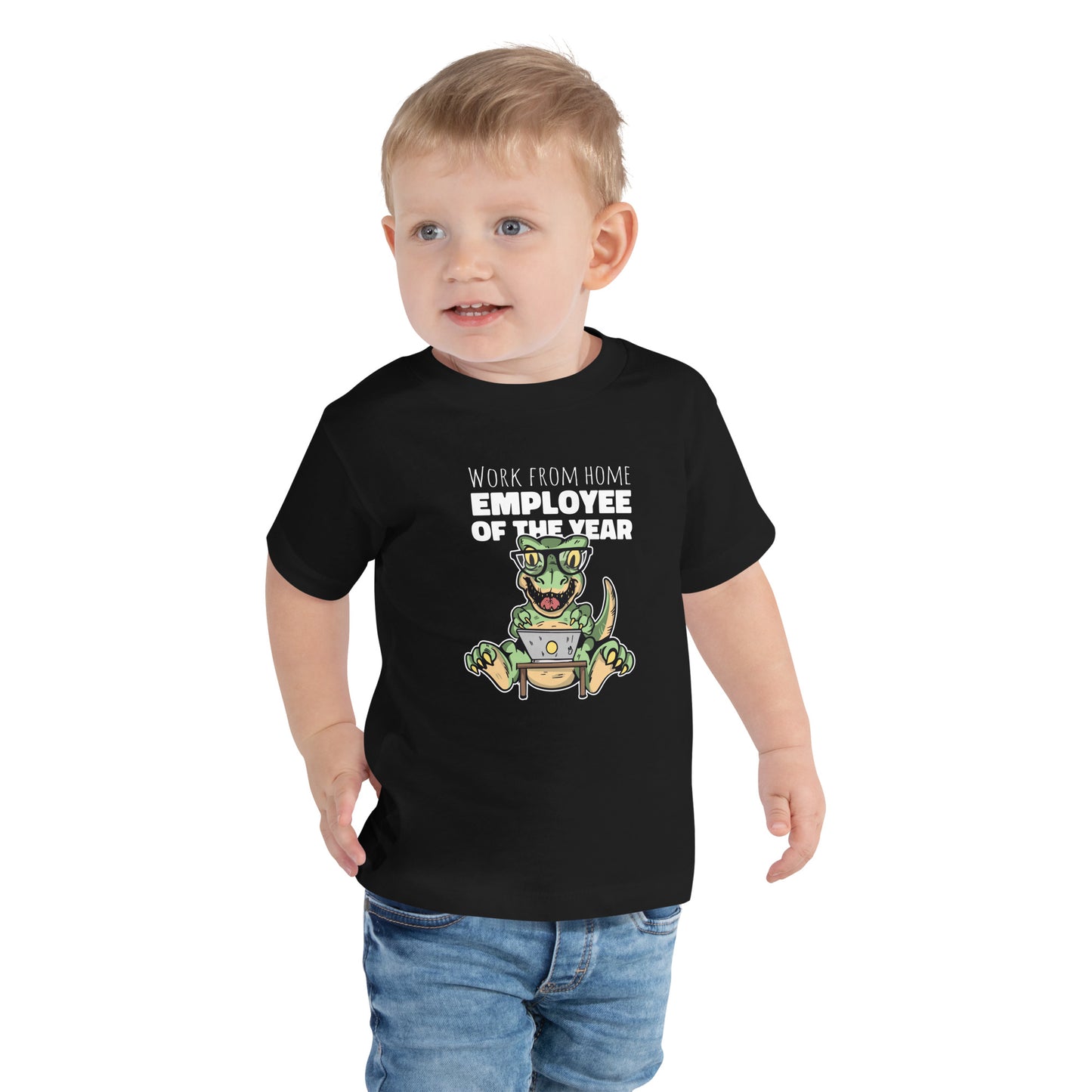 Work From Home Dino Toddler T-Shirt