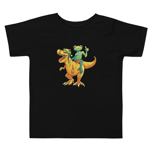 Frog on a Dino Toddler T-Shirt