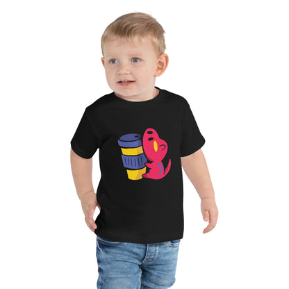 Coffee Dinosaur Toddler T-Shirt