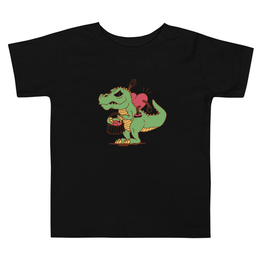 Valentine's Heart Riding Dino Toddler T-Shirt