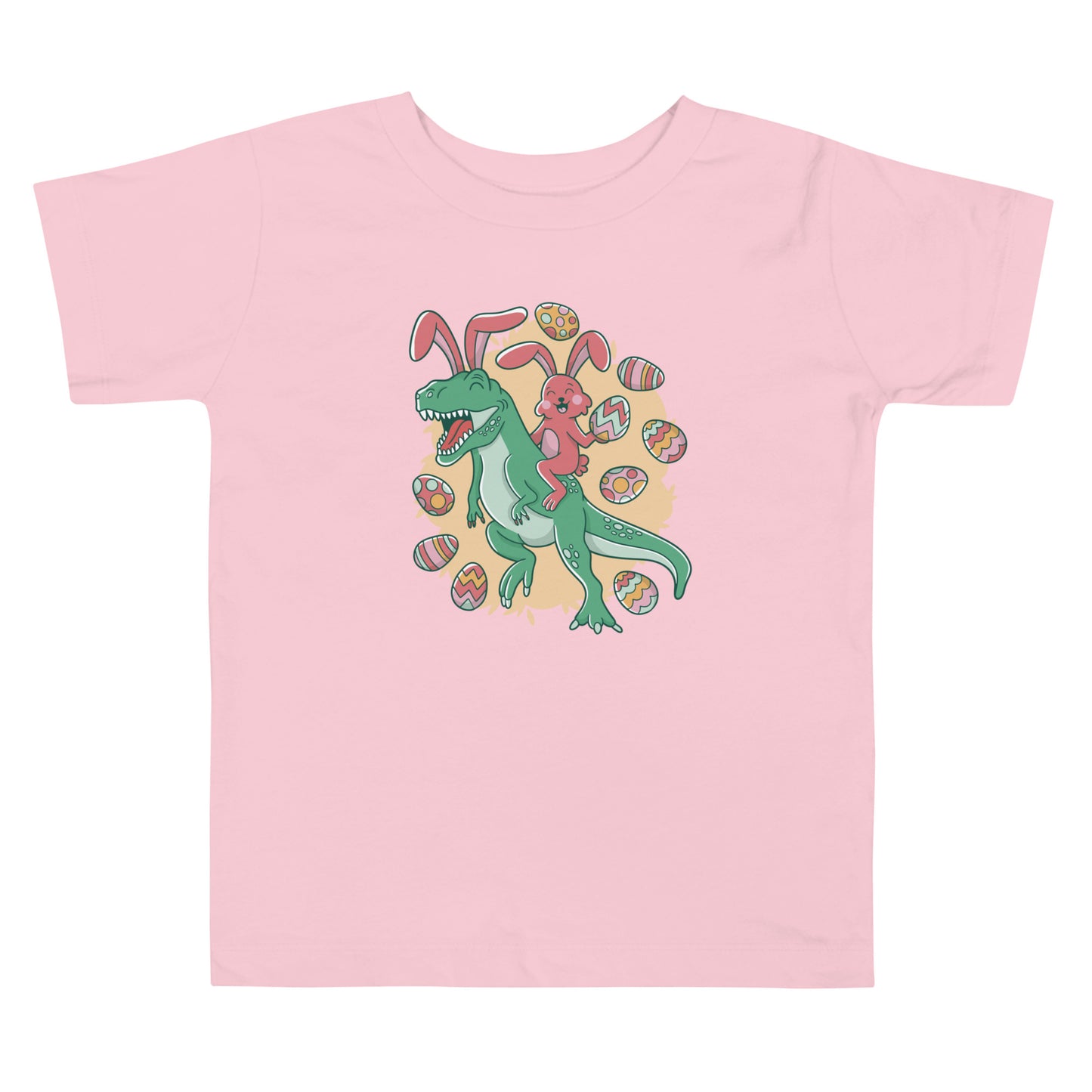 Easter Bunny Riding T-Rex Toddler T-Shirt