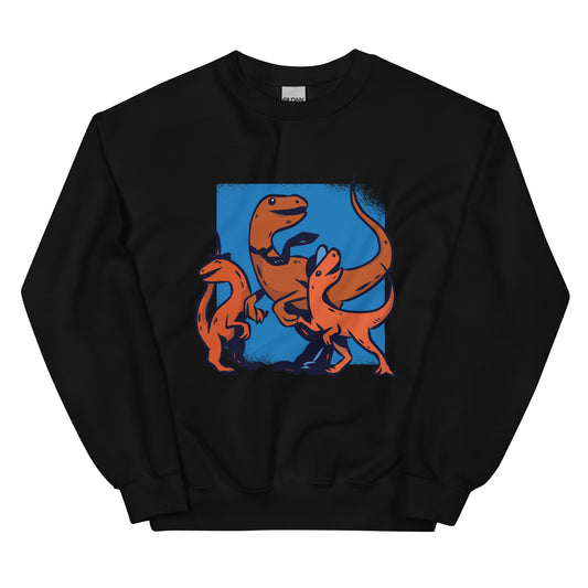 Tie Wearing Dino Adult Sweatshirt