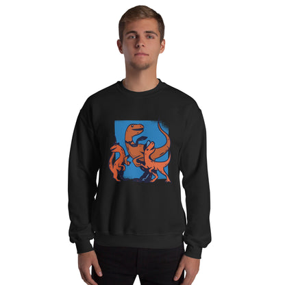 Tie Wearing Dino Adult Sweatshirt