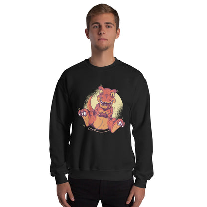 Gamer Dino Adult Sweatshirt