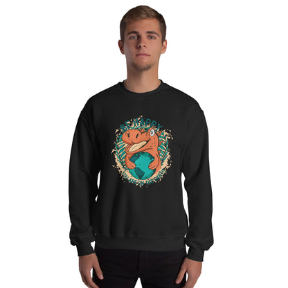 Be Happy Dino Adult Sweatshirt