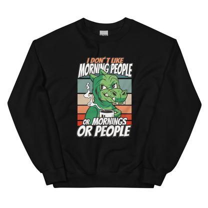 No Mornings Dino Adult Sweatshirt