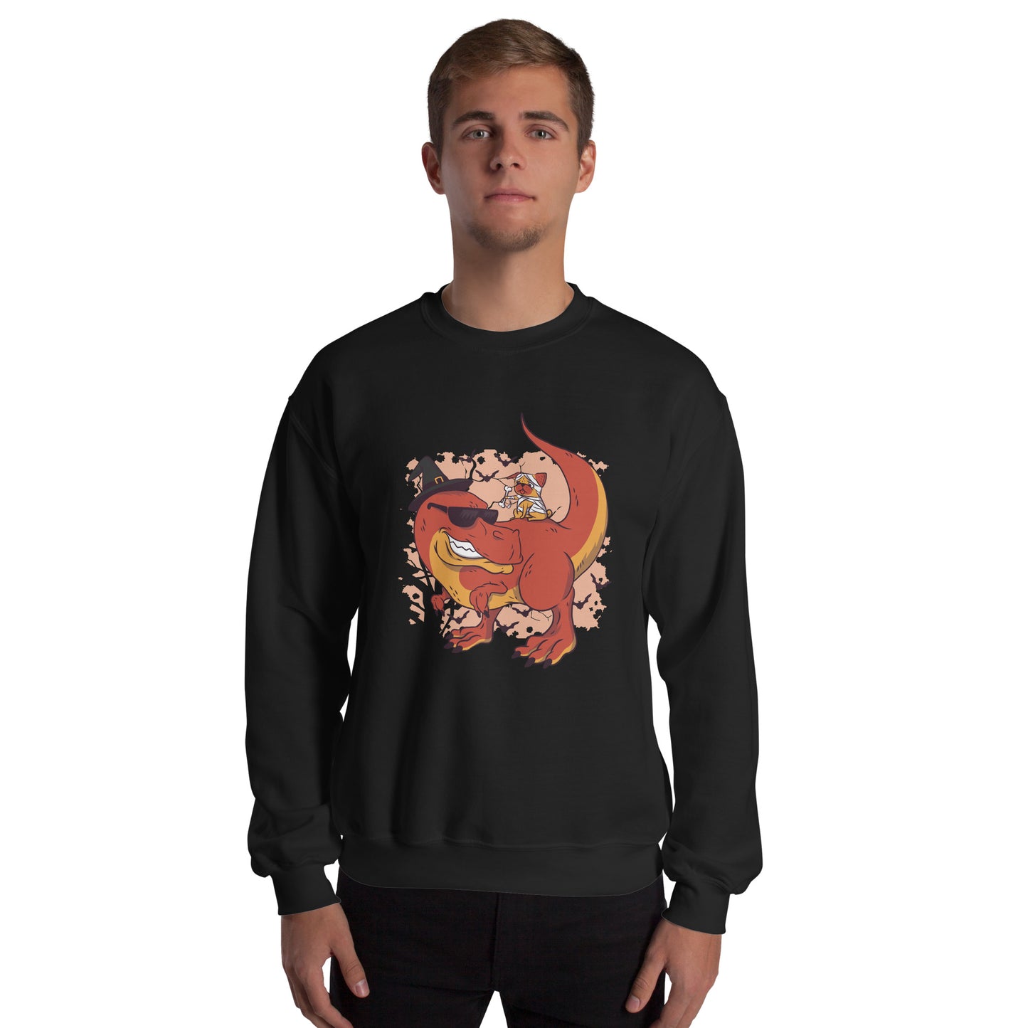 Dino Pug Halloween Adult Sweatshirt