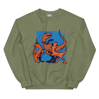 Tie Wearing Dino Adult Sweatshirt