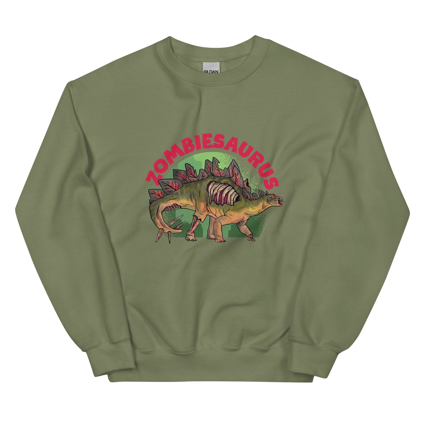 Zombiesaurus Stegosaurus Adult Sweatshirt