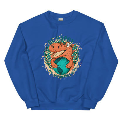 Be Happy Dino Adult Sweatshirt