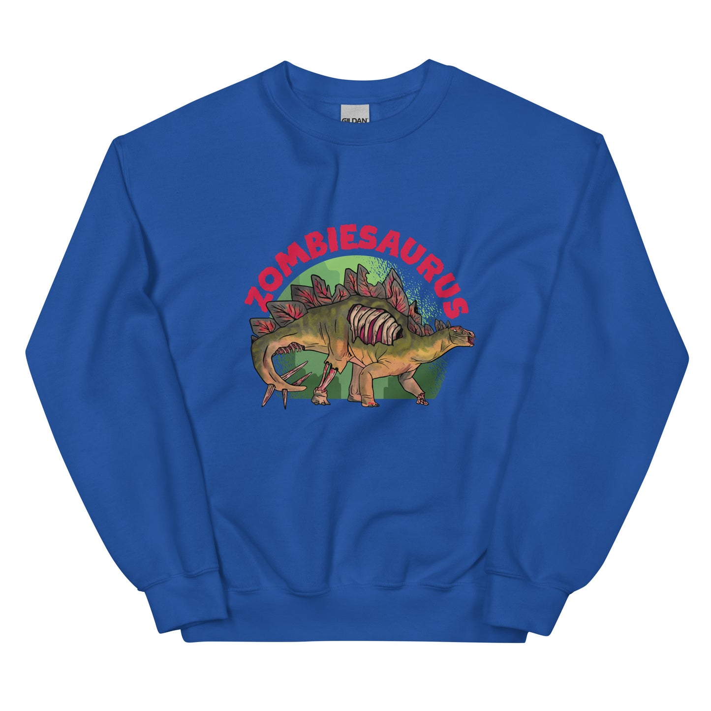 Zombiesaurus Stegosaurus Adult Sweatshirt