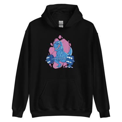 Weight Lifting T-Rex Adult Hoodie