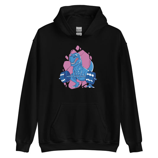 Weight Lifting T-Rex Adult Hoodie