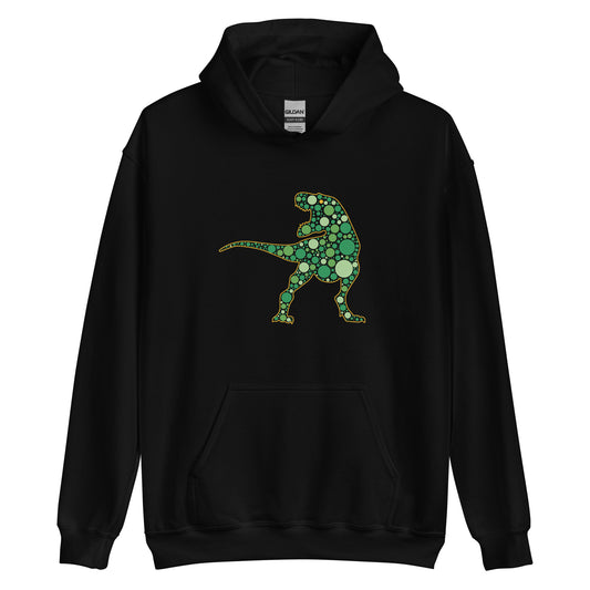 Green Dot Theropod Adult Hoodie