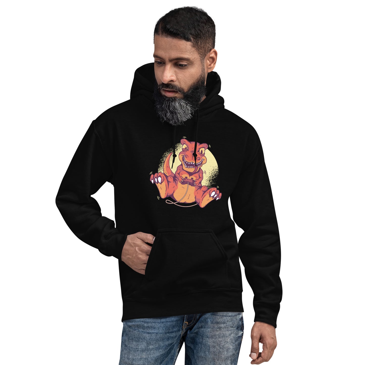 Gamer Dino Adult Hoodie