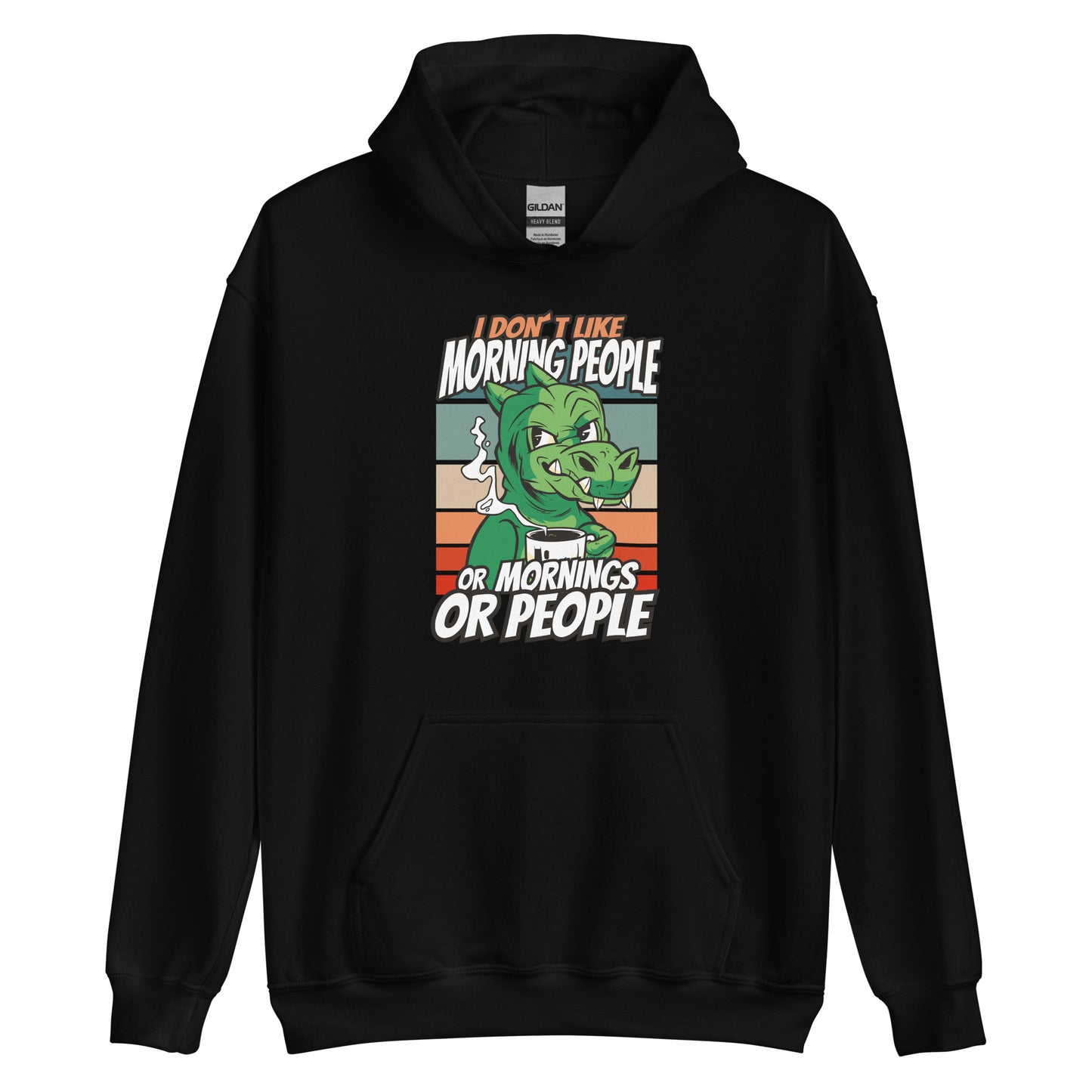 No Mornings Dino Adult Hoodie