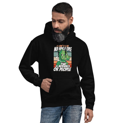 No Mornings Dino Adult Hoodie