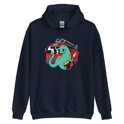 Firefighter Dino Adult Hoodie