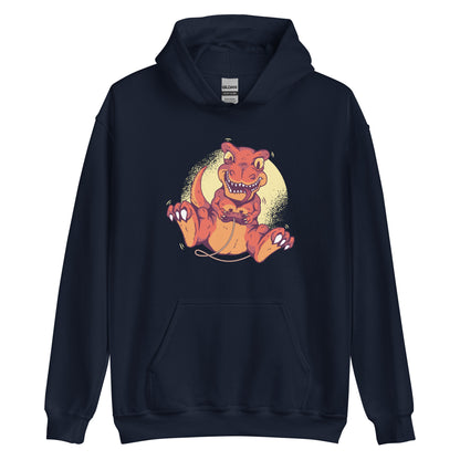 Gamer Dino Adult Hoodie