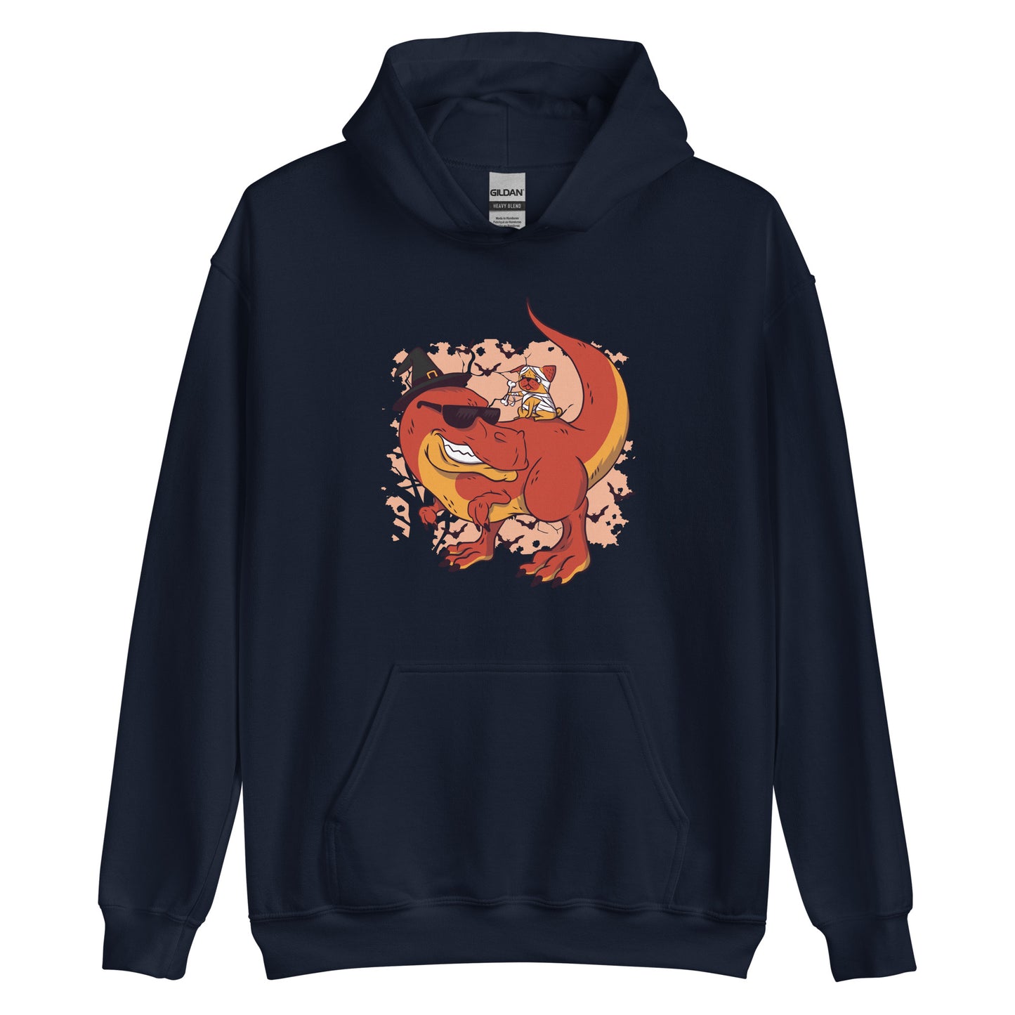 Dino Pug Halloween Adult Hoodie