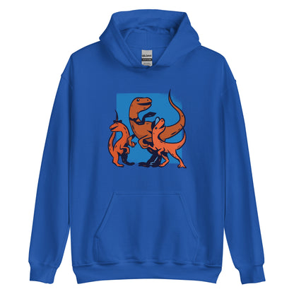 Tie Wearing Dino Adult Hoodie