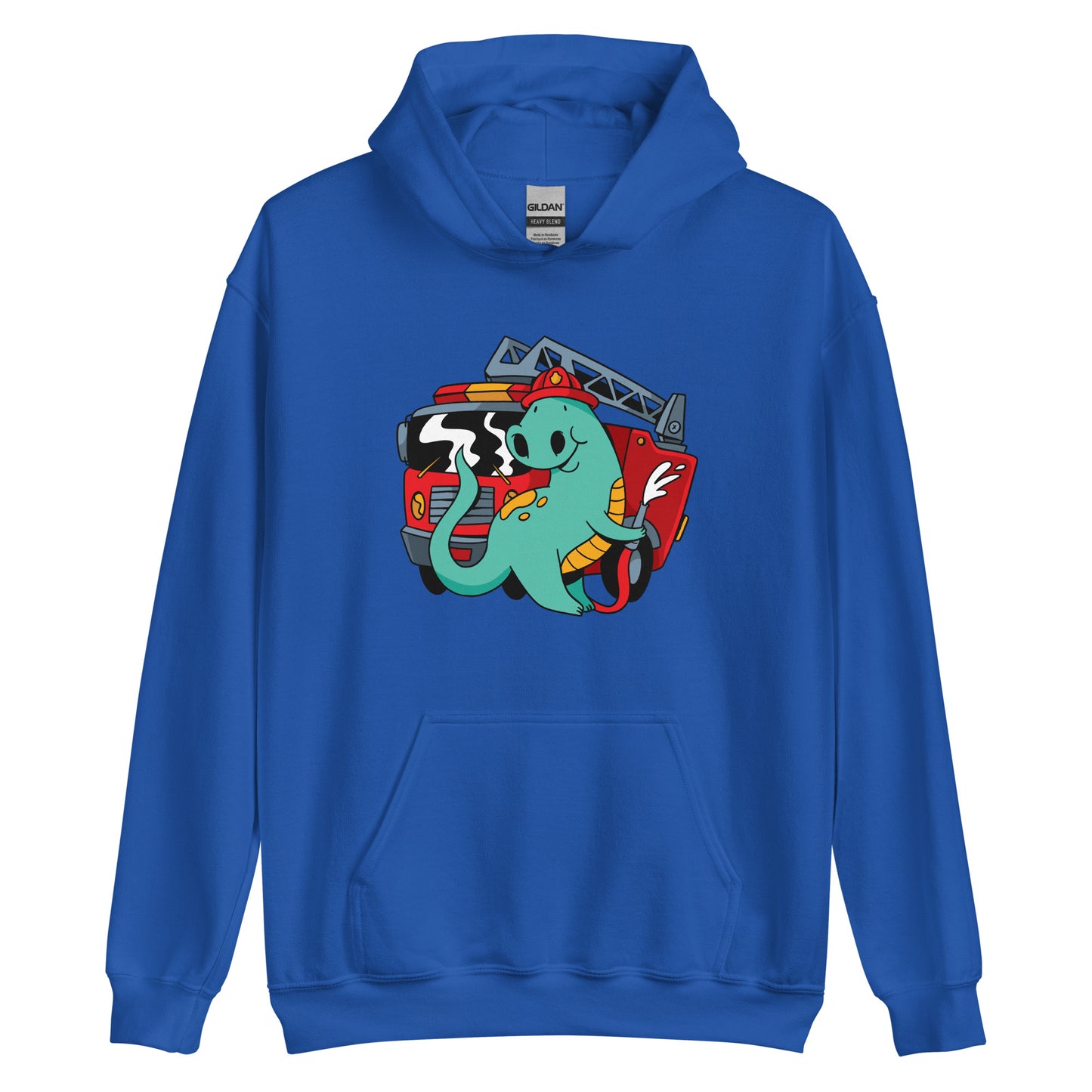 Firefighter Dino Adult Hoodie