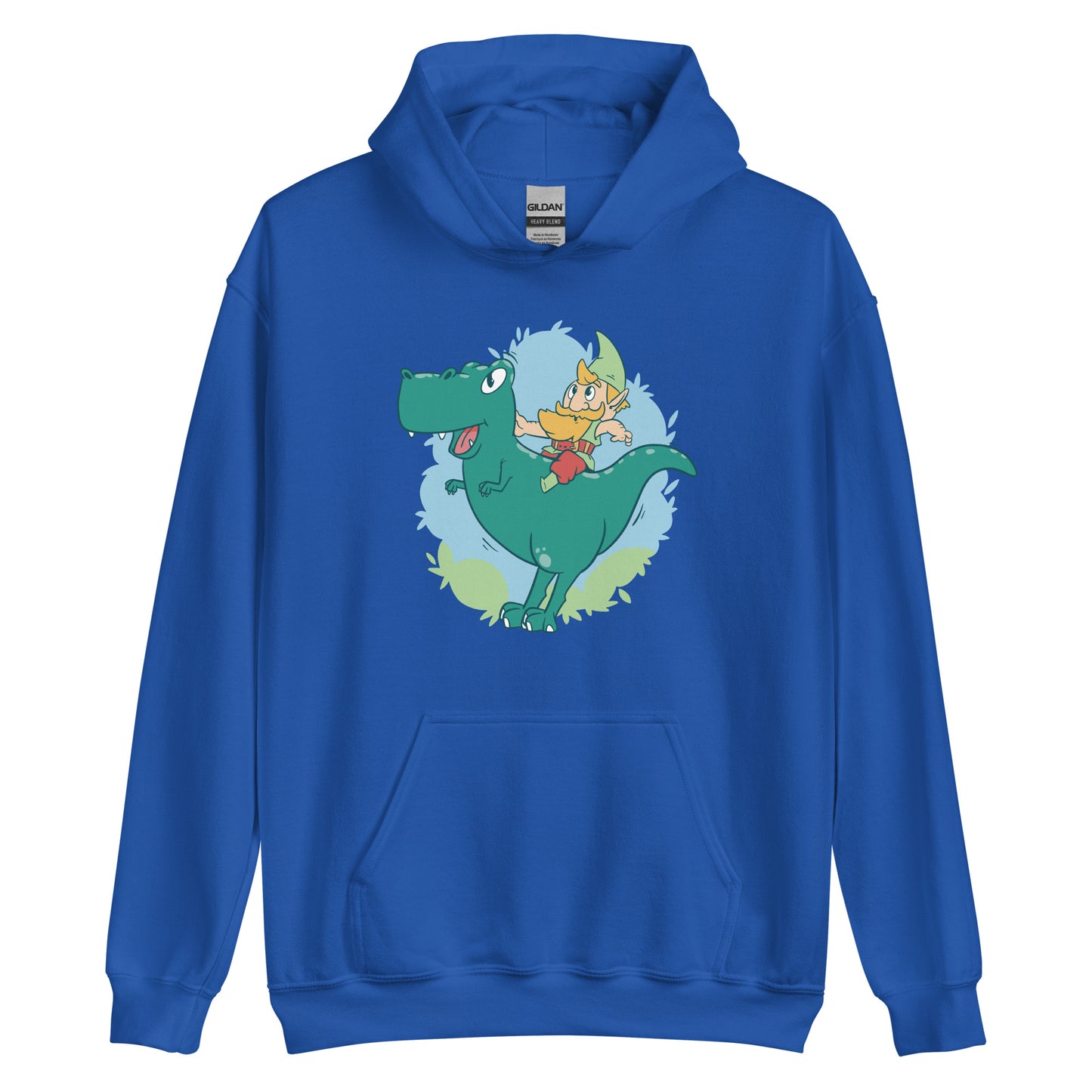 Gnome on a T-Rex Adult Hoodie