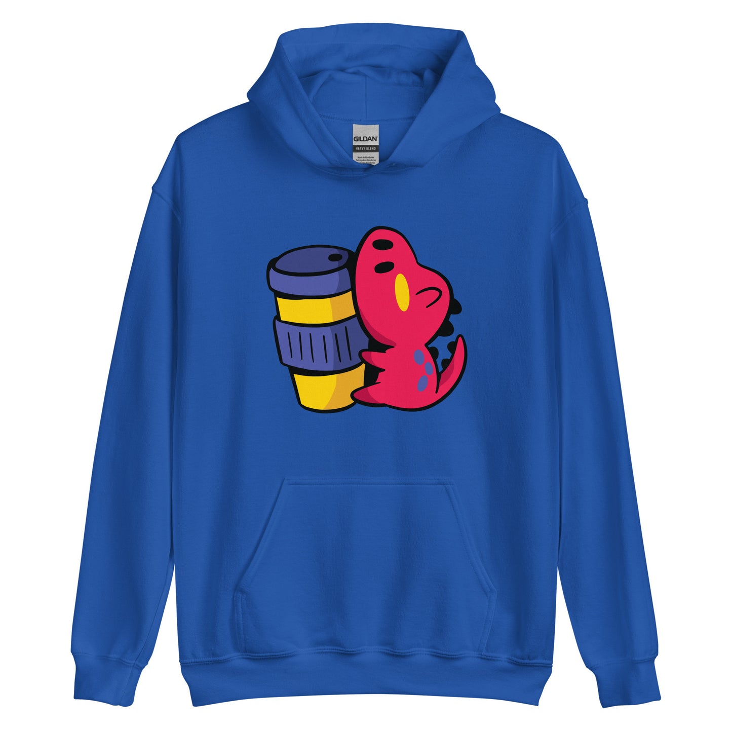 Coffee Dinosaur Adult Hoodie