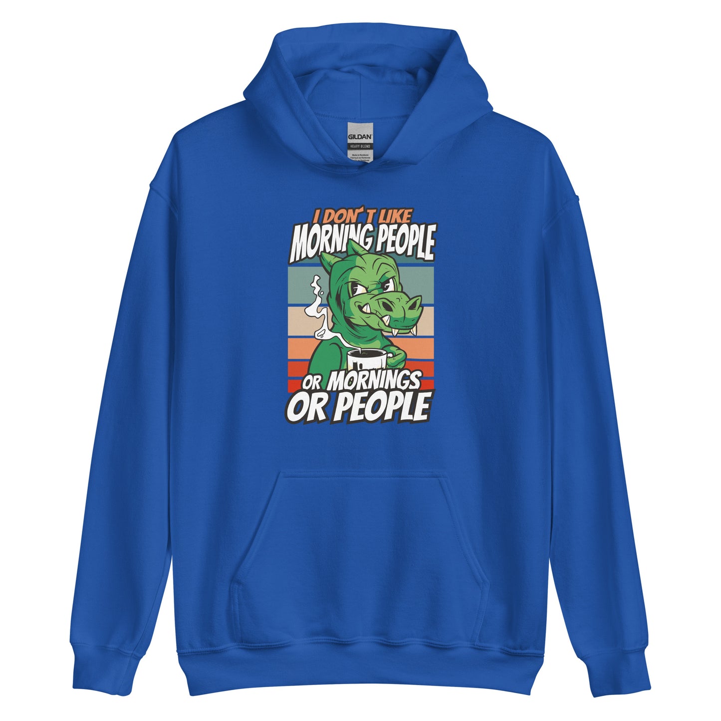 No Mornings Dino Adult Hoodie