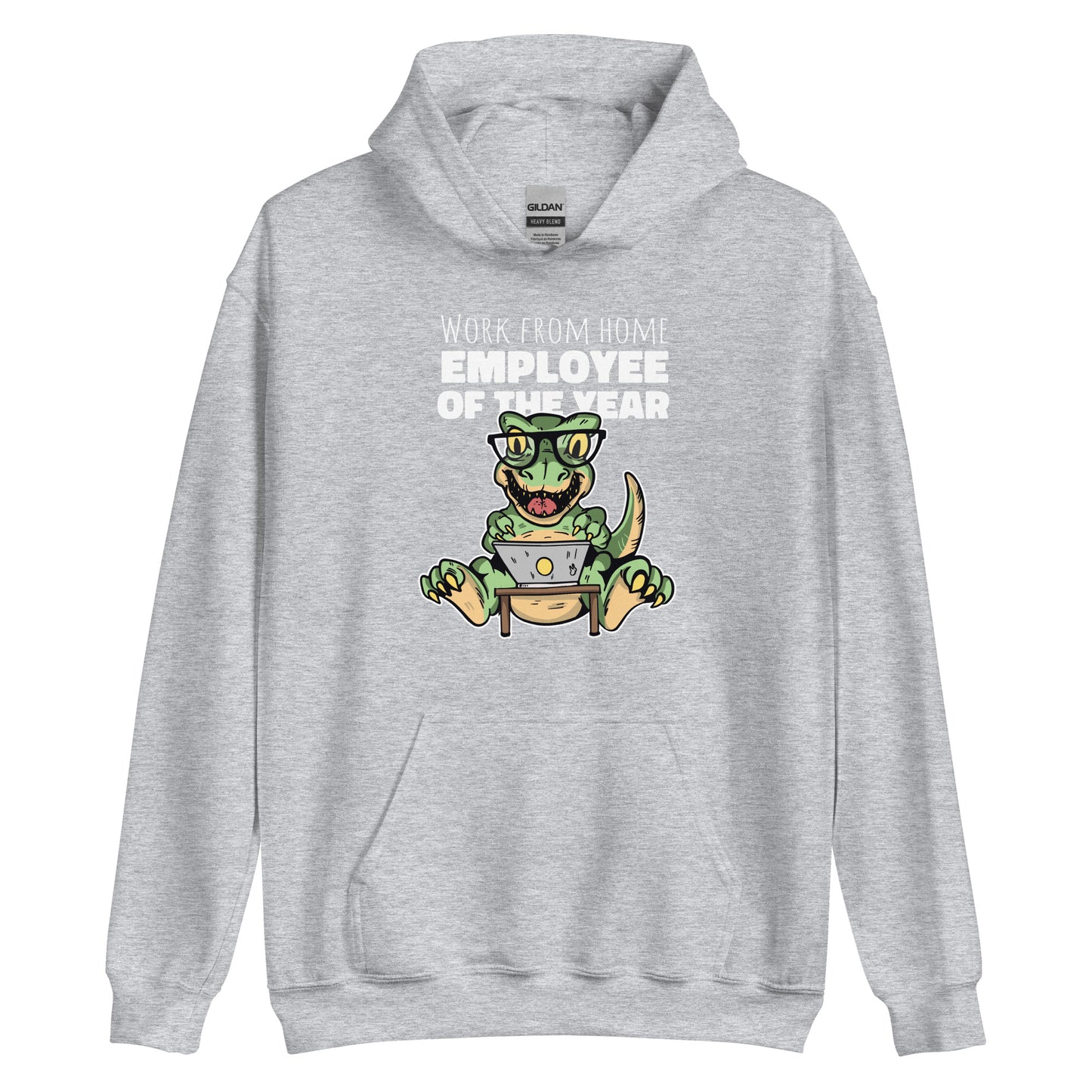 Work From Home Dino Adult Hoodie