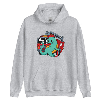 Firefighter Dino Adult Hoodie