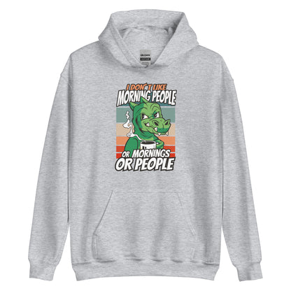 No Mornings Dino Adult Hoodie