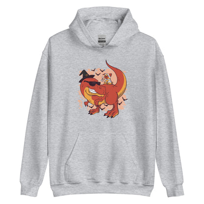 Dino Pug Halloween Adult Hoodie