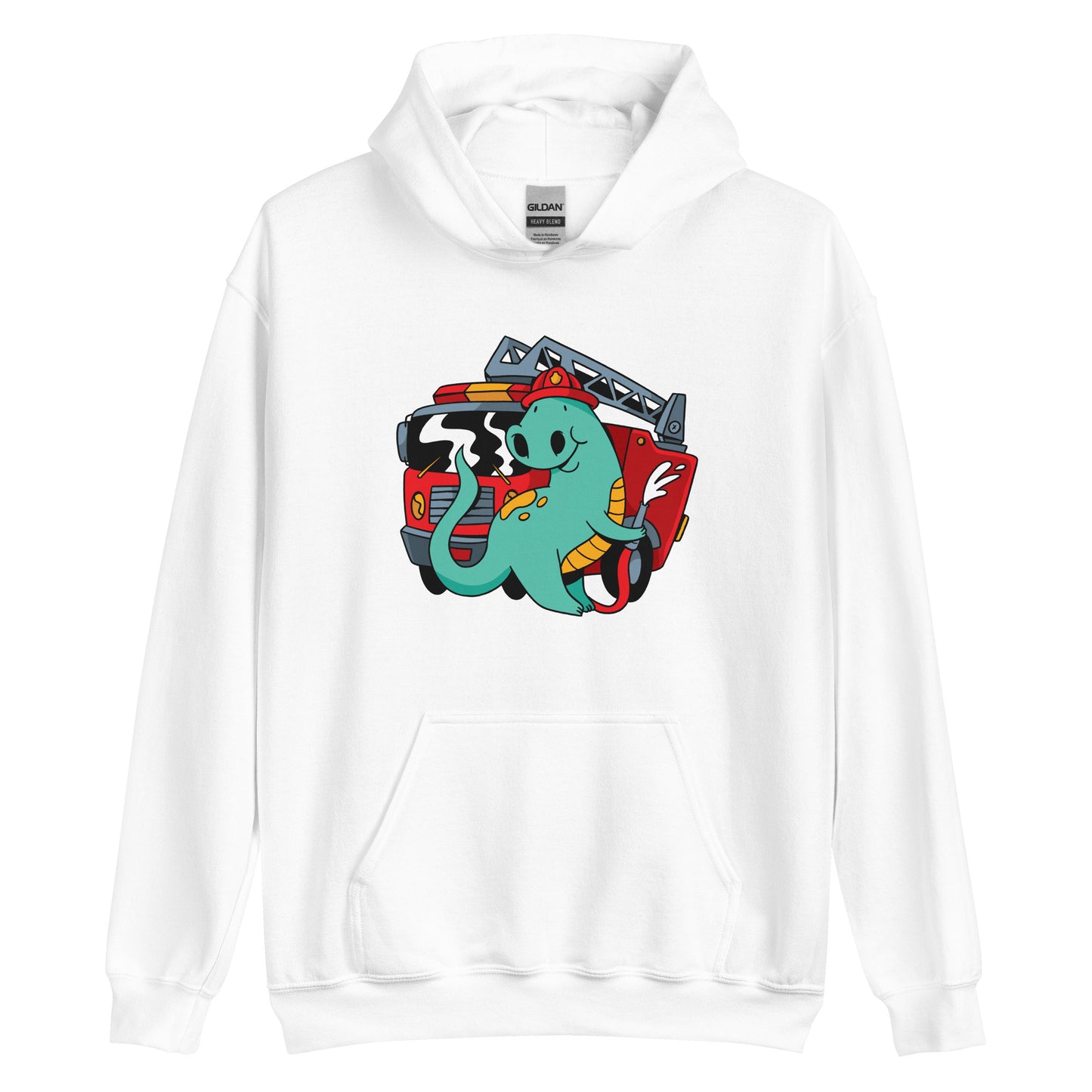 Firefighter Dino Adult Hoodie