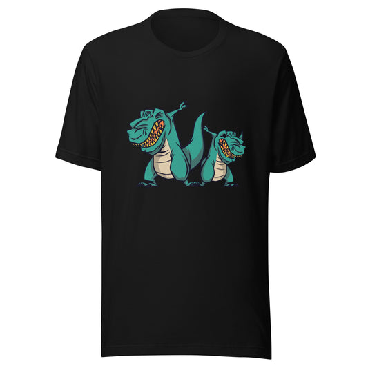 Adult Dabbing Adult and Kid Dinos T-Shirt