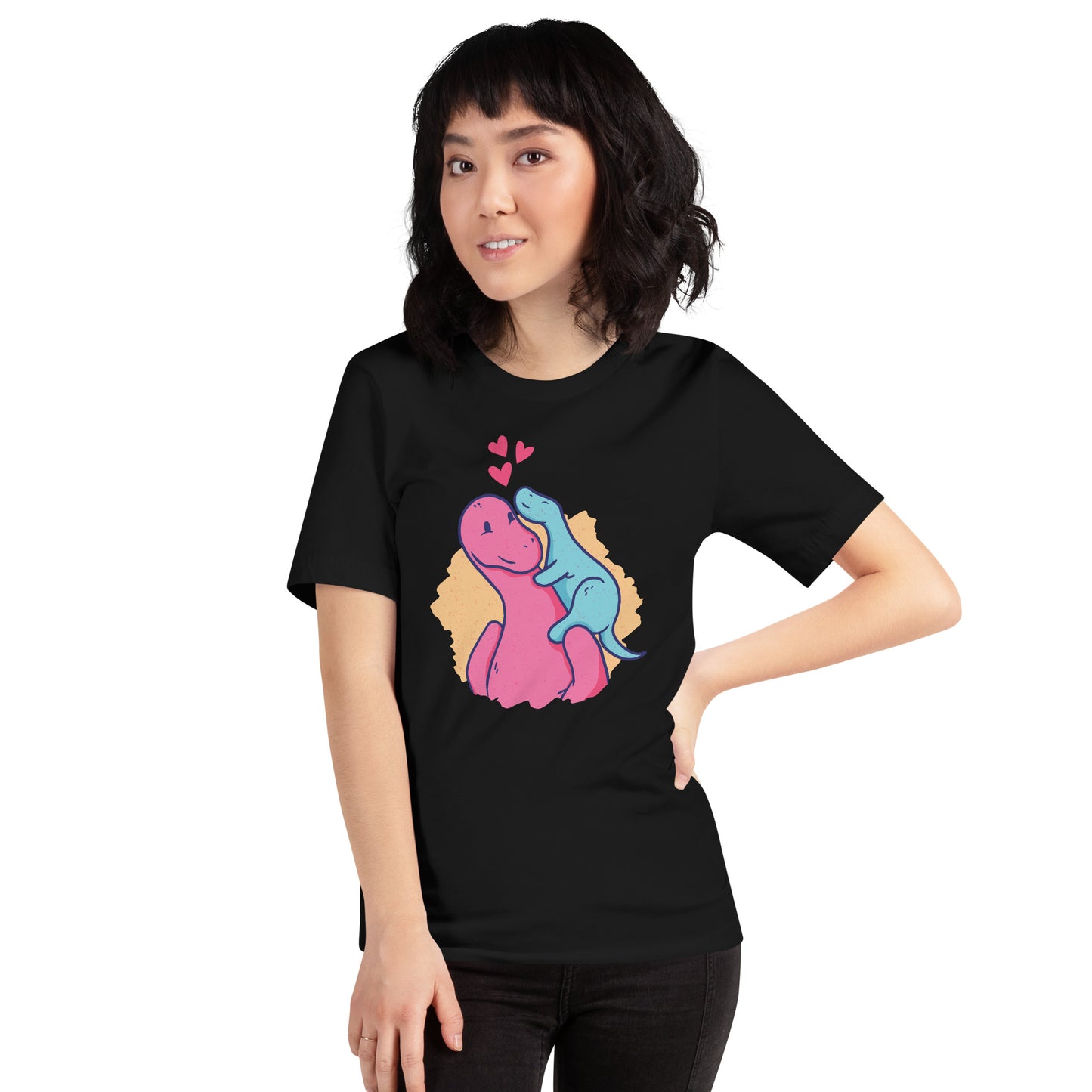 Adult Dino Mom and Kid T-Shirt