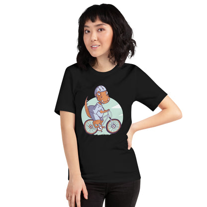 Adult Bicycle Riding Dino T-Shirt