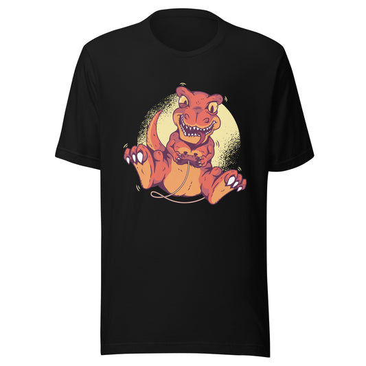 Gamer Dino Adult T-Shirt